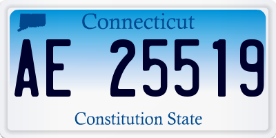 CT license plate AE25519