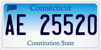 CT license plate AE25520