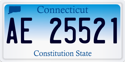 CT license plate AE25521