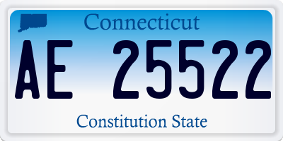 CT license plate AE25522