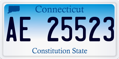 CT license plate AE25523