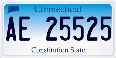 CT license plate AE25525