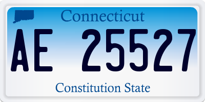 CT license plate AE25527