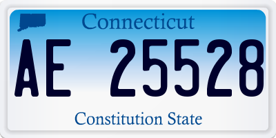 CT license plate AE25528