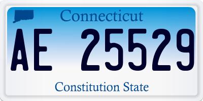 CT license plate AE25529