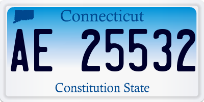 CT license plate AE25532