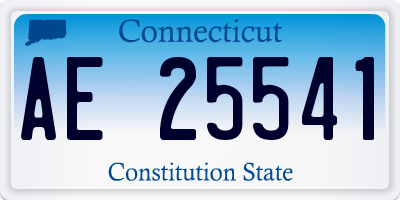 CT license plate AE25541