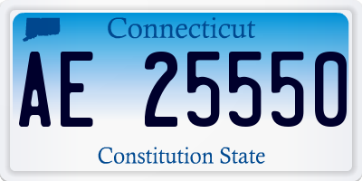 CT license plate AE25550