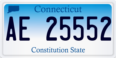 CT license plate AE25552