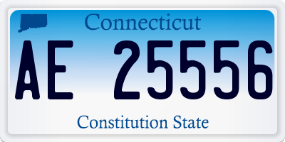 CT license plate AE25556