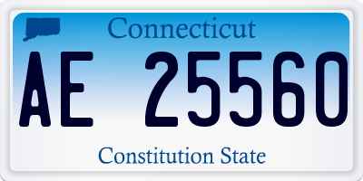 CT license plate AE25560