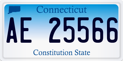 CT license plate AE25566