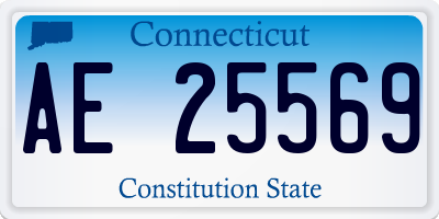 CT license plate AE25569