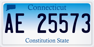 CT license plate AE25573