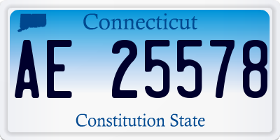 CT license plate AE25578