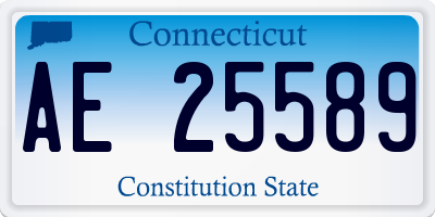 CT license plate AE25589
