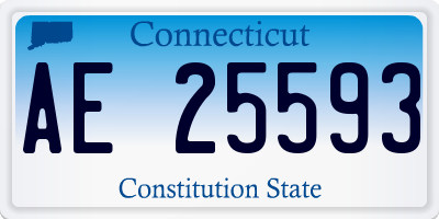 CT license plate AE25593