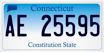 CT license plate AE25595