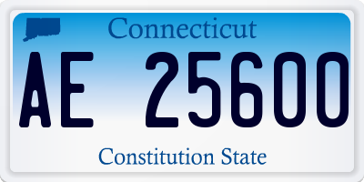 CT license plate AE25600