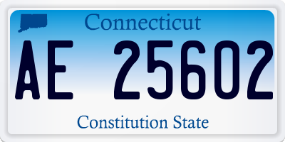 CT license plate AE25602