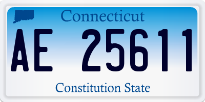 CT license plate AE25611