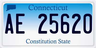 CT license plate AE25620
