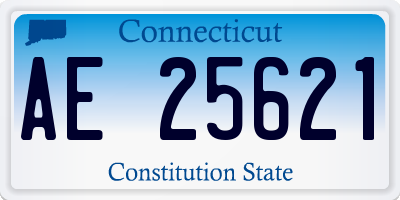 CT license plate AE25621