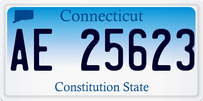 CT license plate AE25623