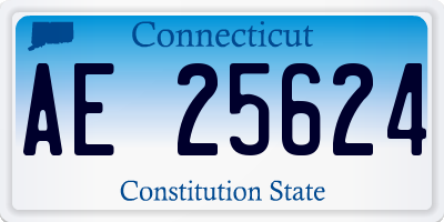 CT license plate AE25624