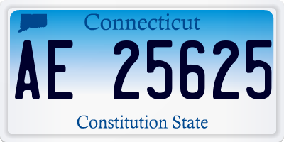 CT license plate AE25625