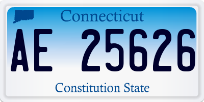 CT license plate AE25626