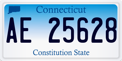 CT license plate AE25628