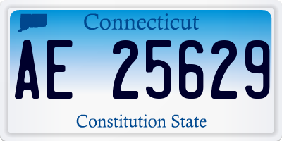 CT license plate AE25629