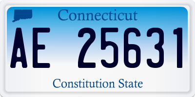 CT license plate AE25631