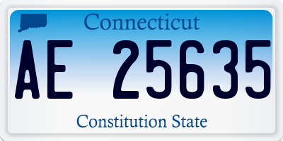 CT license plate AE25635