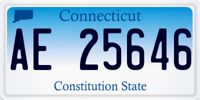 CT license plate AE25646