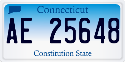CT license plate AE25648