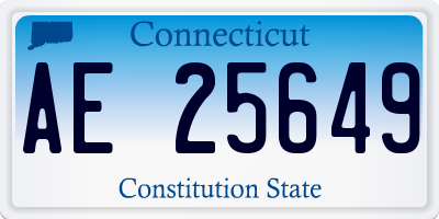 CT license plate AE25649