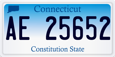 CT license plate AE25652