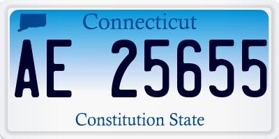 CT license plate AE25655