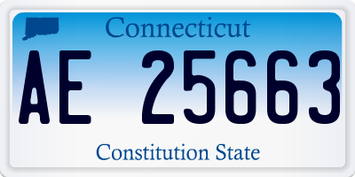 CT license plate AE25663