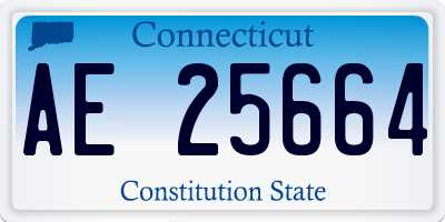 CT license plate AE25664