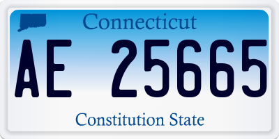 CT license plate AE25665