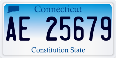 CT license plate AE25679