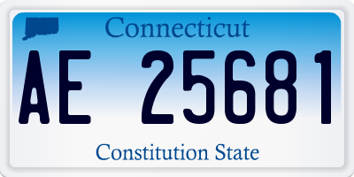 CT license plate AE25681