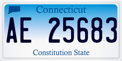 CT license plate AE25683
