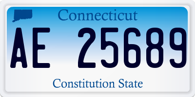 CT license plate AE25689