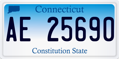 CT license plate AE25690