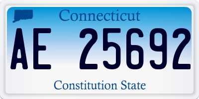 CT license plate AE25692