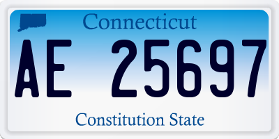 CT license plate AE25697